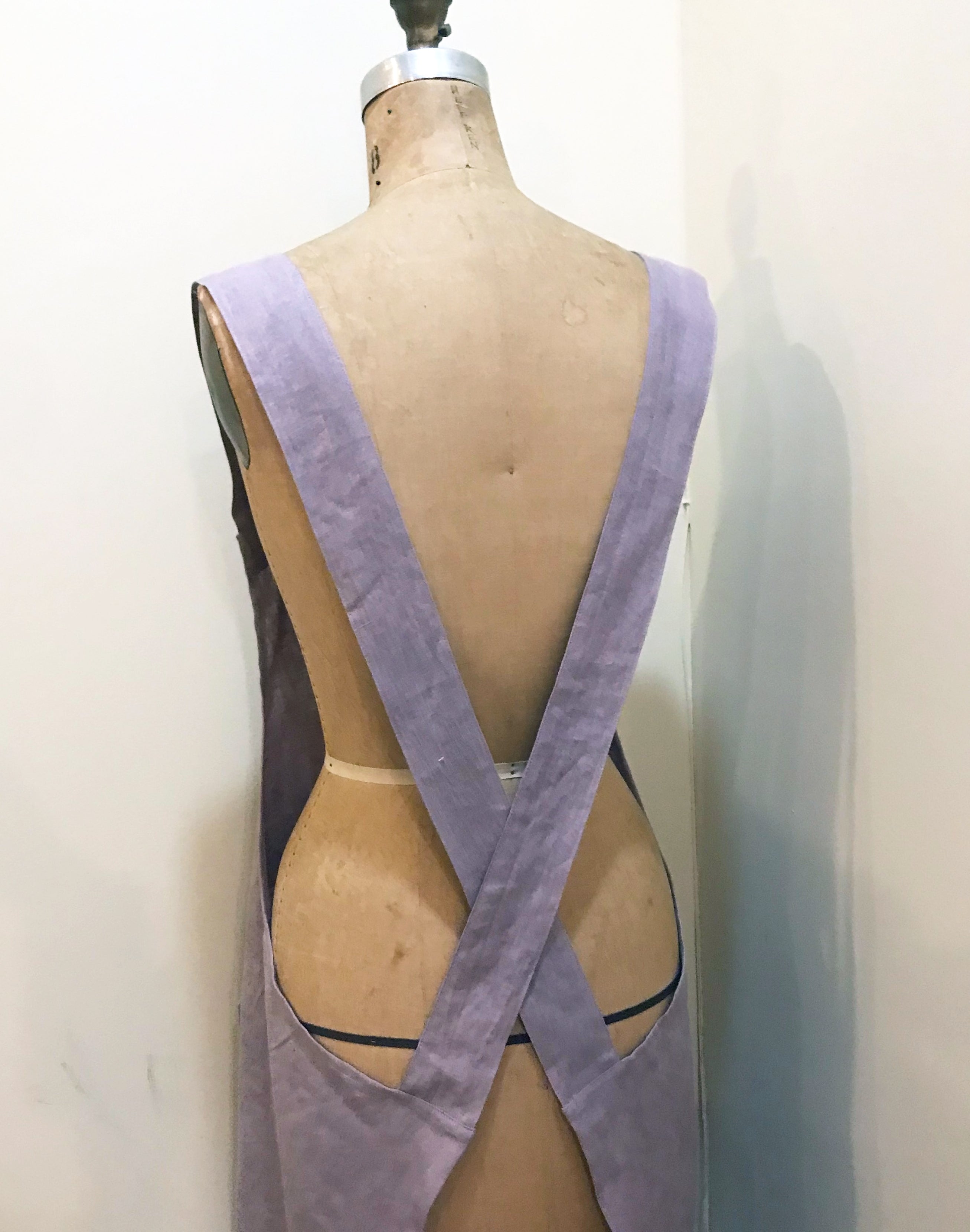 Mauve Linen Cross Back Women&