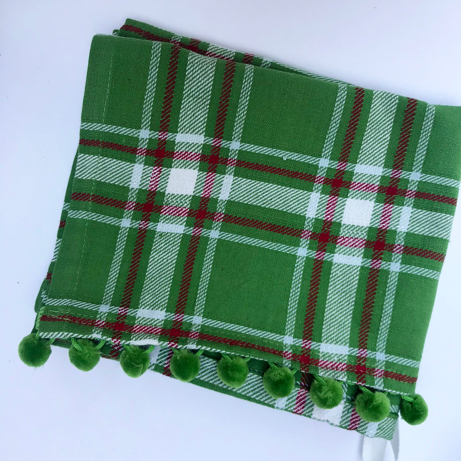 Green Plaid Dish Towel