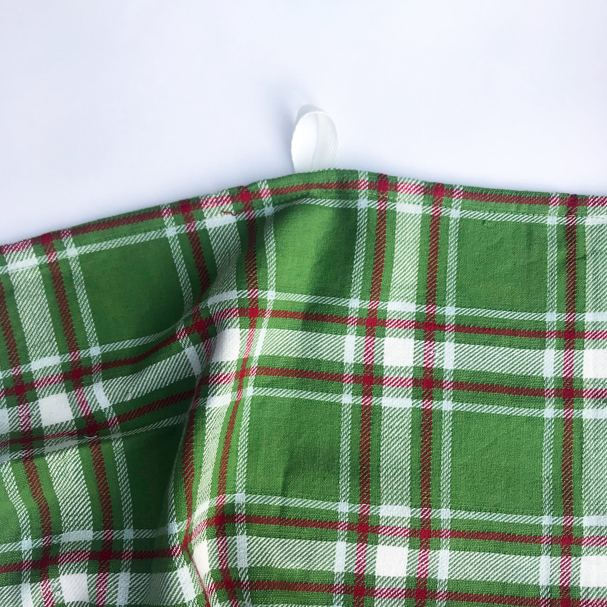 Green Plaid Dish Towel