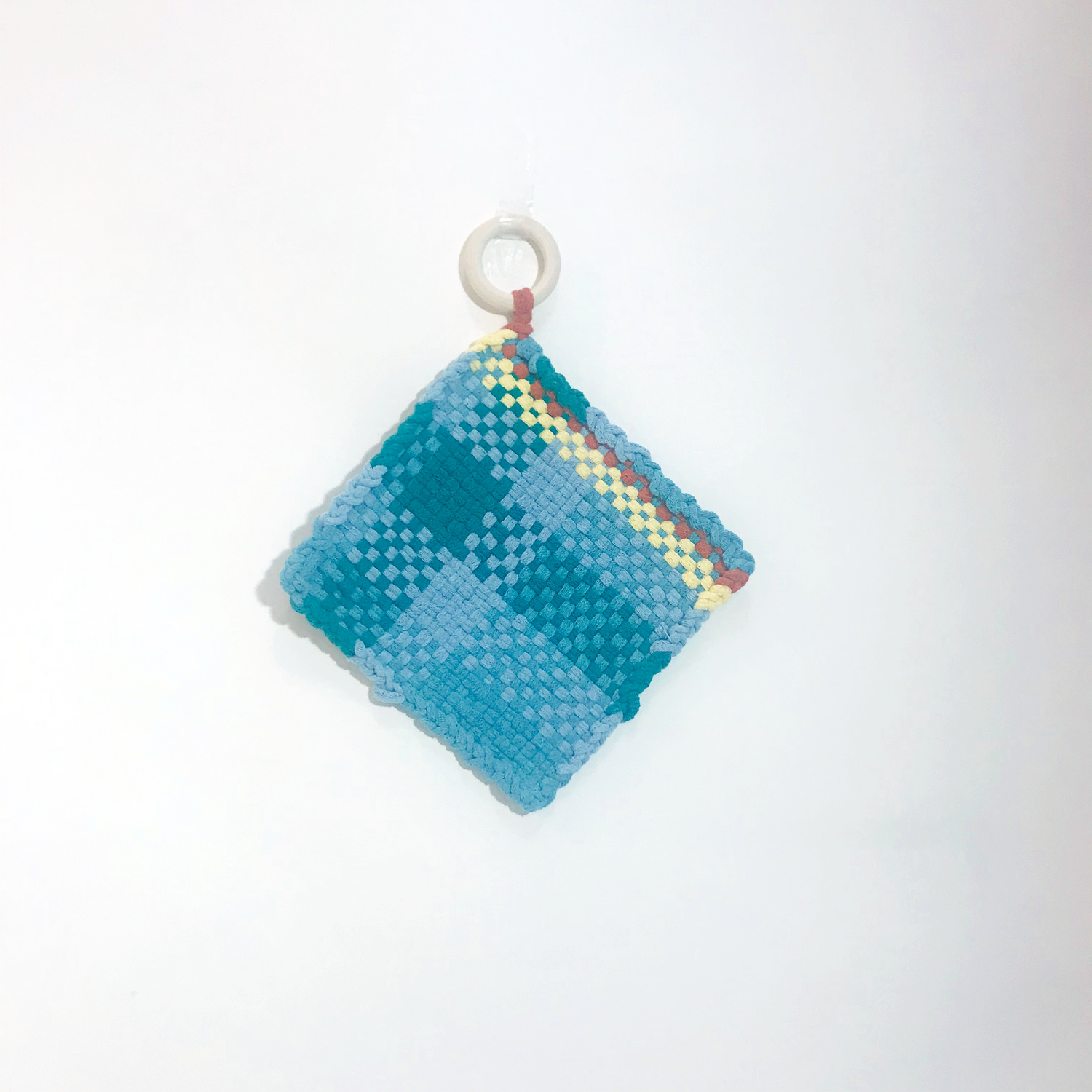 Woven Trivet in Mediterranean Blues