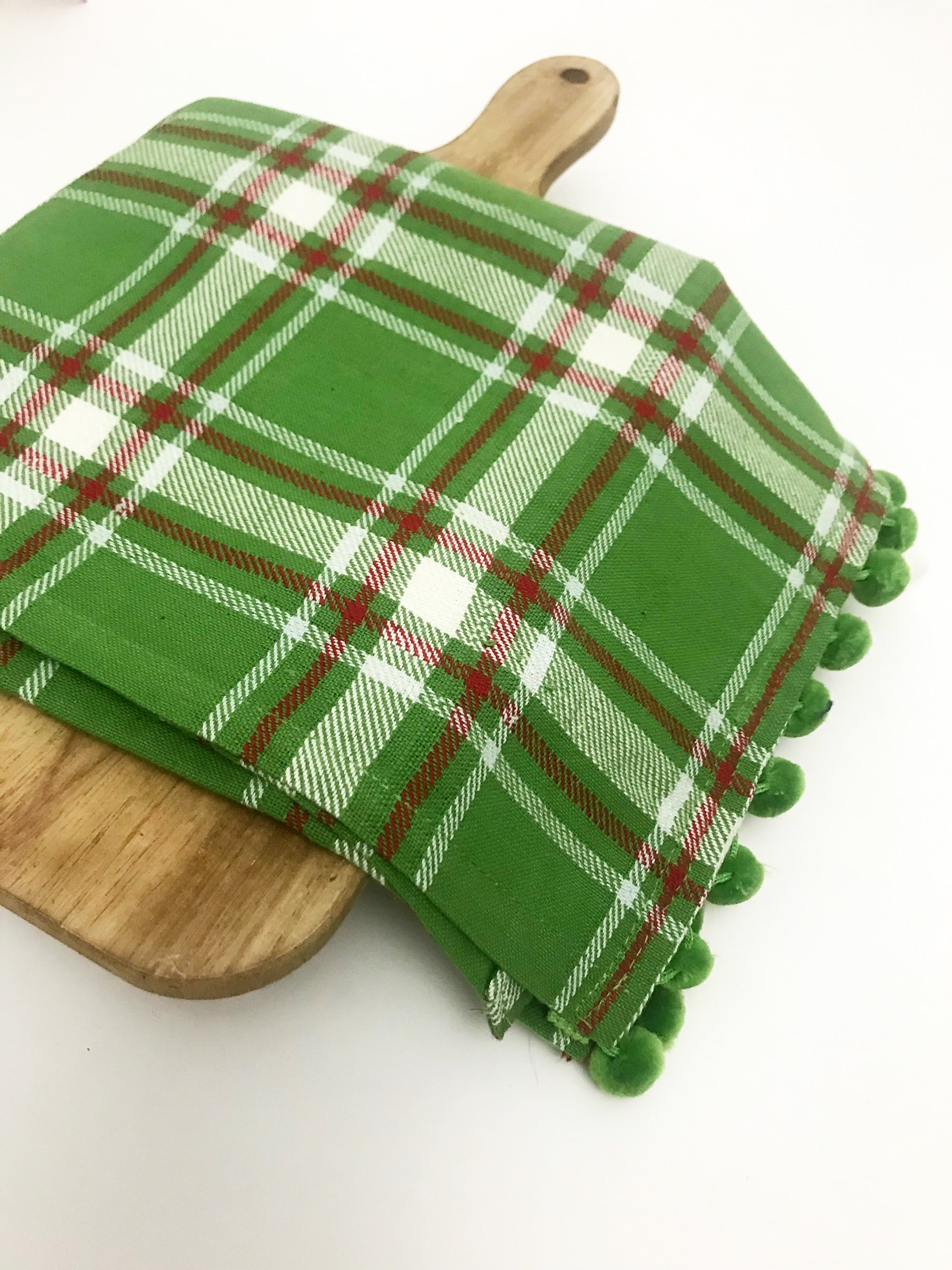 Green Plaid Dish Towel