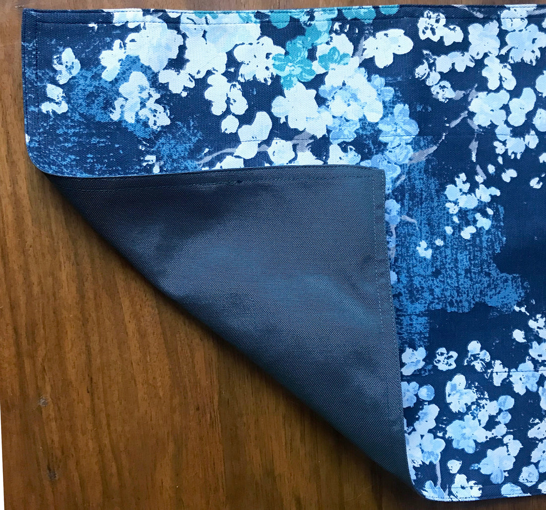 Blue Blossom Placemat Reversible